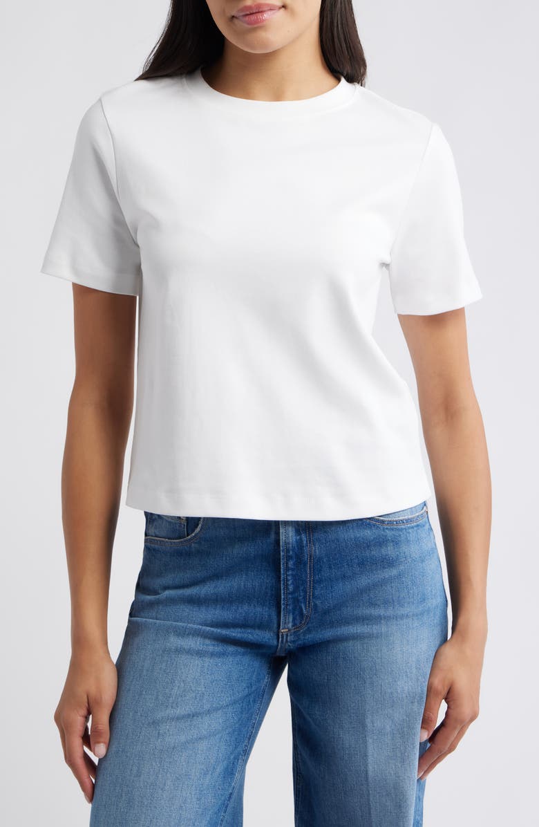 Mavi Jeans Cotton Crewneck T-Shirt, Main, color, White