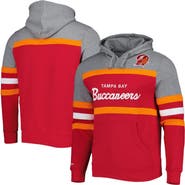 Mitchell & Ness Men's Mitchell & Ness Red/Heathered Gray Tampa Bay Buccaneers Head Coach Pullover Hoodie