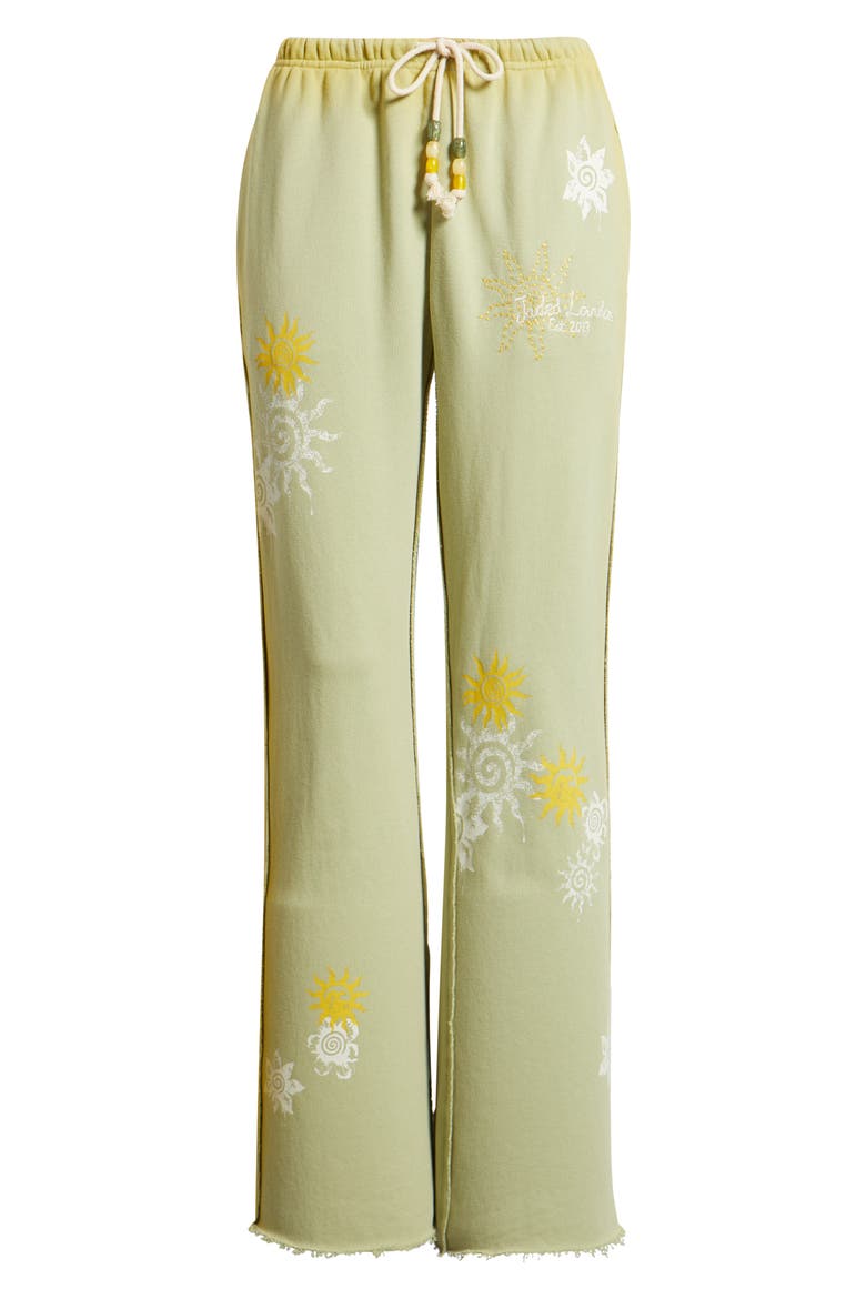 Appliqué Bootcut Cotton Joggers, Alternate, color, GREEN