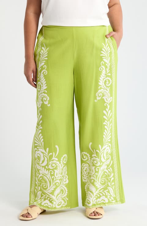 Valencia Pull-On Wide Leg Pants (Plus)