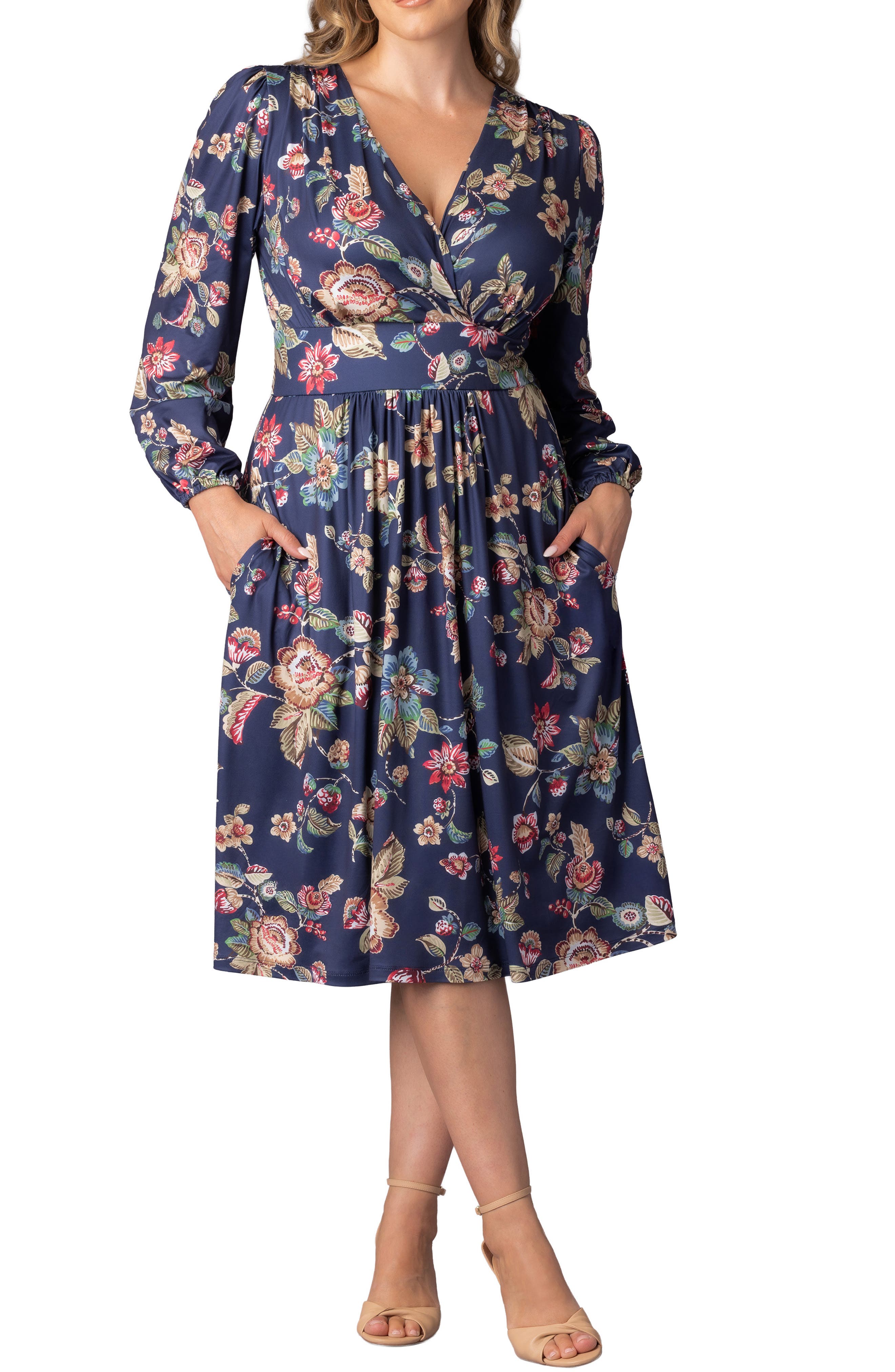 NAVY FLORAL MOTIF