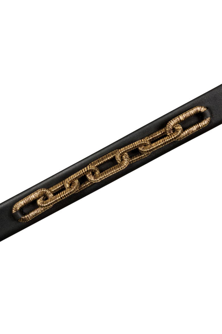 Catena Belt Black & Antique Gold, Alternate, color, Black & Antique Gold