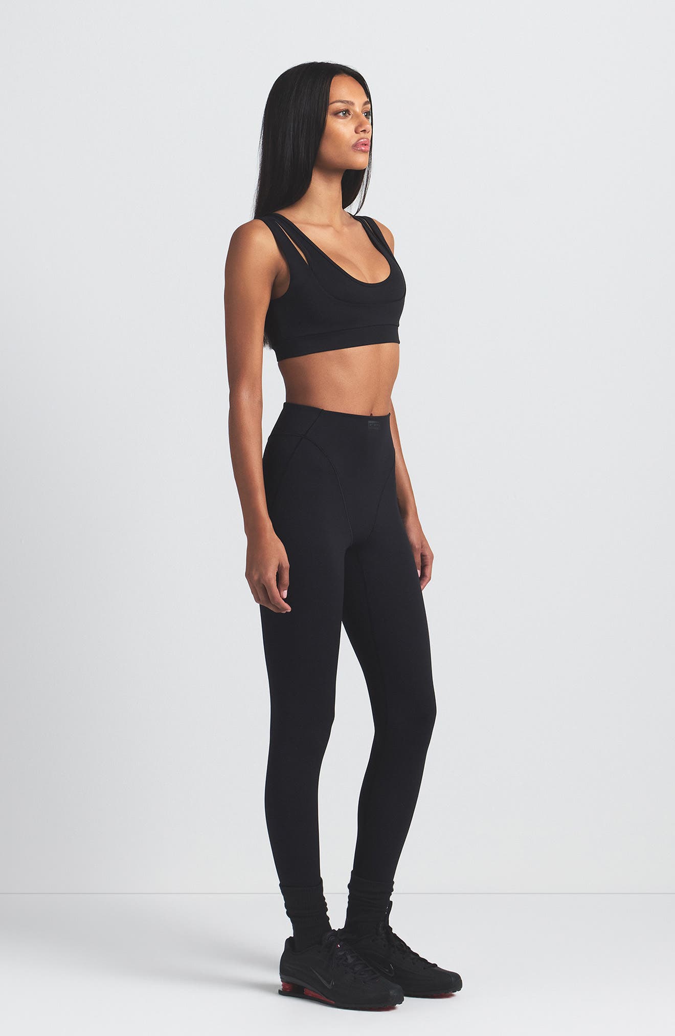 Matte Double Strap Scoop Bra (Women) | Nordstrom