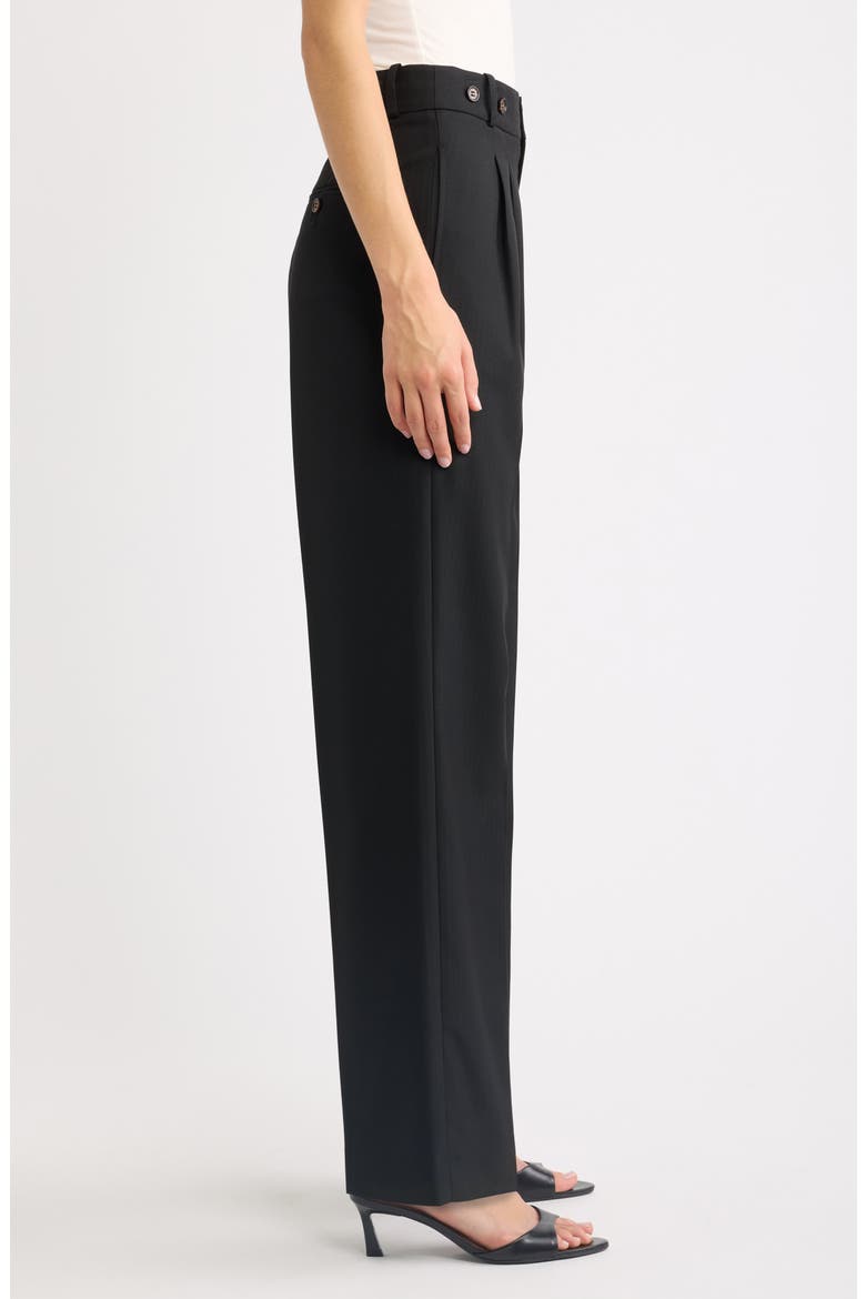 Olivia Wide Leg Pleated Pants, Alternate, color, BLACK