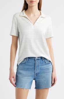 rag & bone Stripe Knit Polo