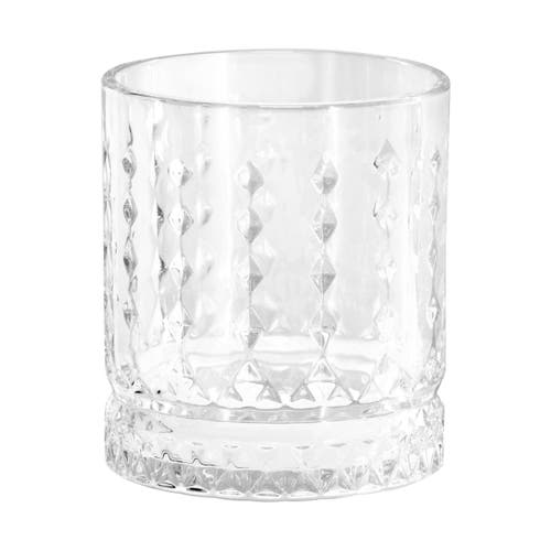 Gibson Home 4 Piece 13 Ounce Teardrop Embossed Double Old-fashioned Glass Set In Transparent