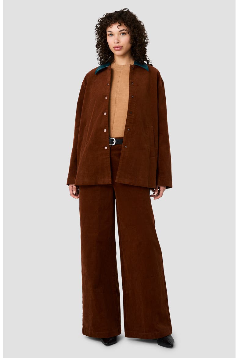 Casey Corduroy Contrast Collar Jacket, Alternate, color, CHESTNUT BROWN