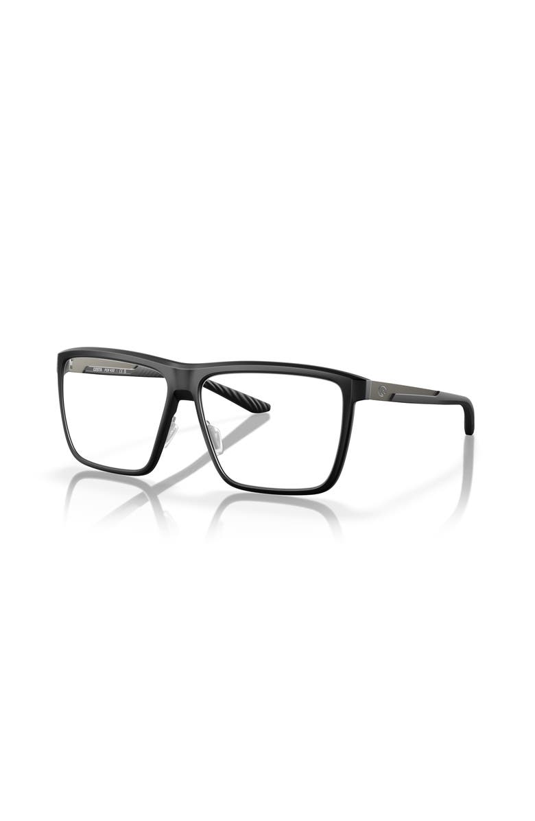 Costa 57mm Rectangle optical glasses, Main, color, Black