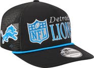 New Era Men's New Era Black Detroit Lions Throwback Foam 19TWENTY Adjustable Hat