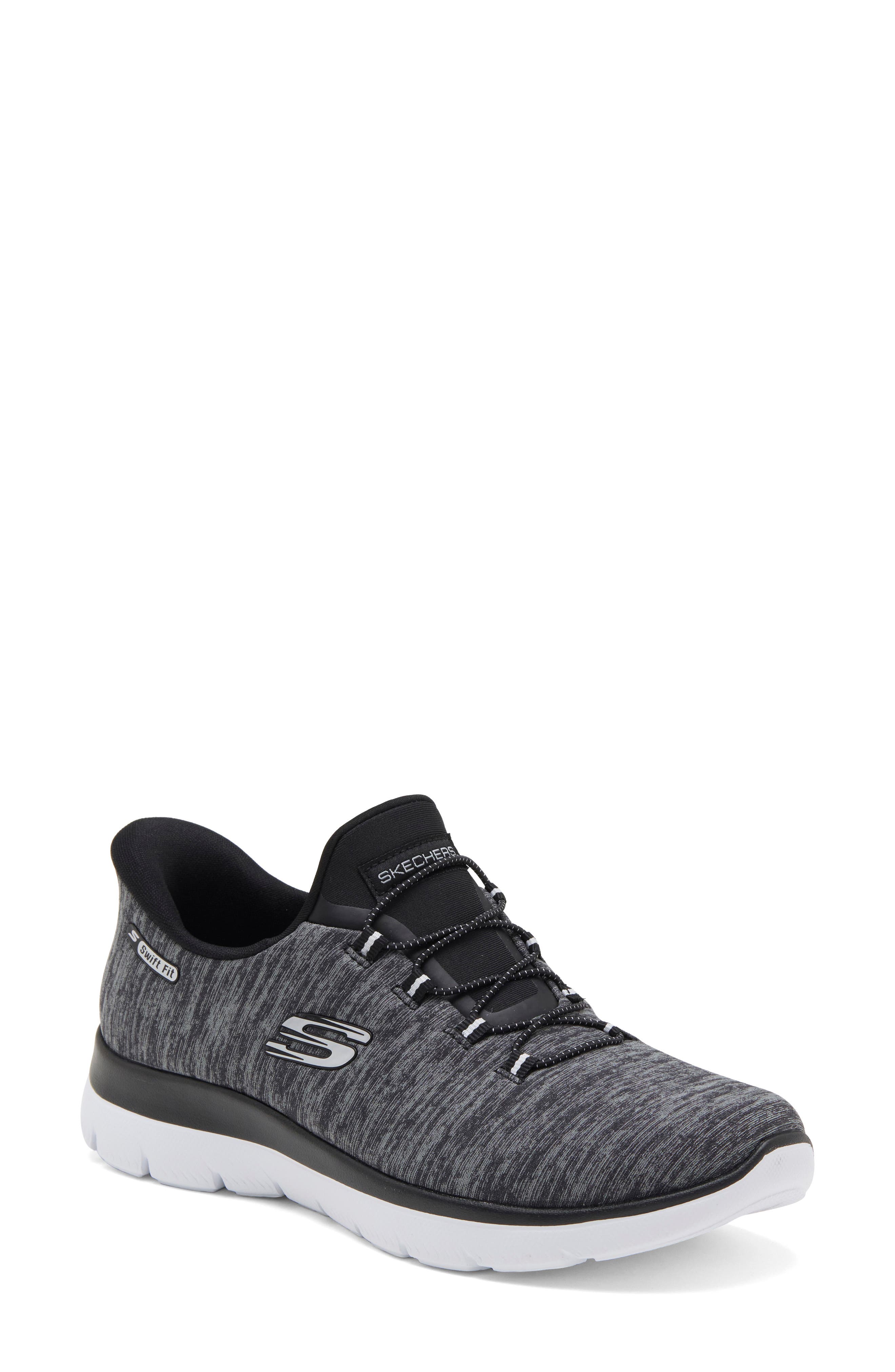 Swift Summits Slip On Sneaker, Main, color, BLACK/ WHITE