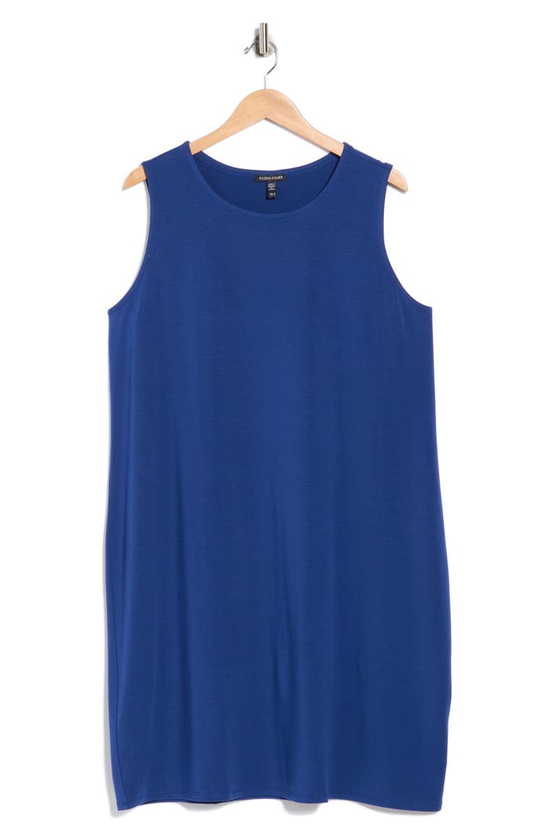 Eileen Fisher Sleeveless Jersey Shift Dress, Main, color, Deep Dive