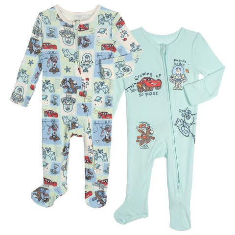 Winnie the Pooh Baby Boys' 2-Pack Footed One-Piece Sleep N' Play (Baby)