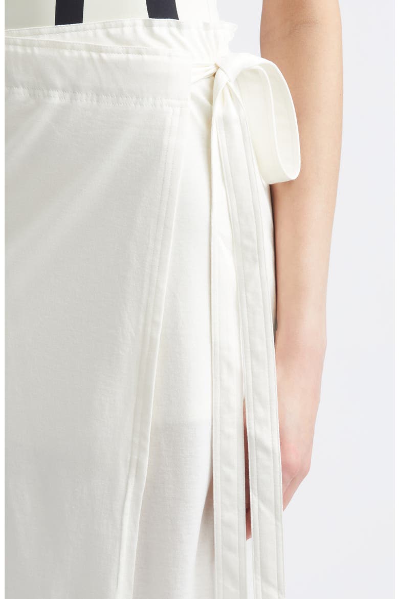 Silk & Cotton Jersey Wrap Skirt, Alternate, color, OFF-WHITE