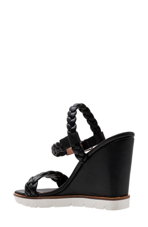 Linea Paolo Esie Ankle Strap Wedge Sandal In Black