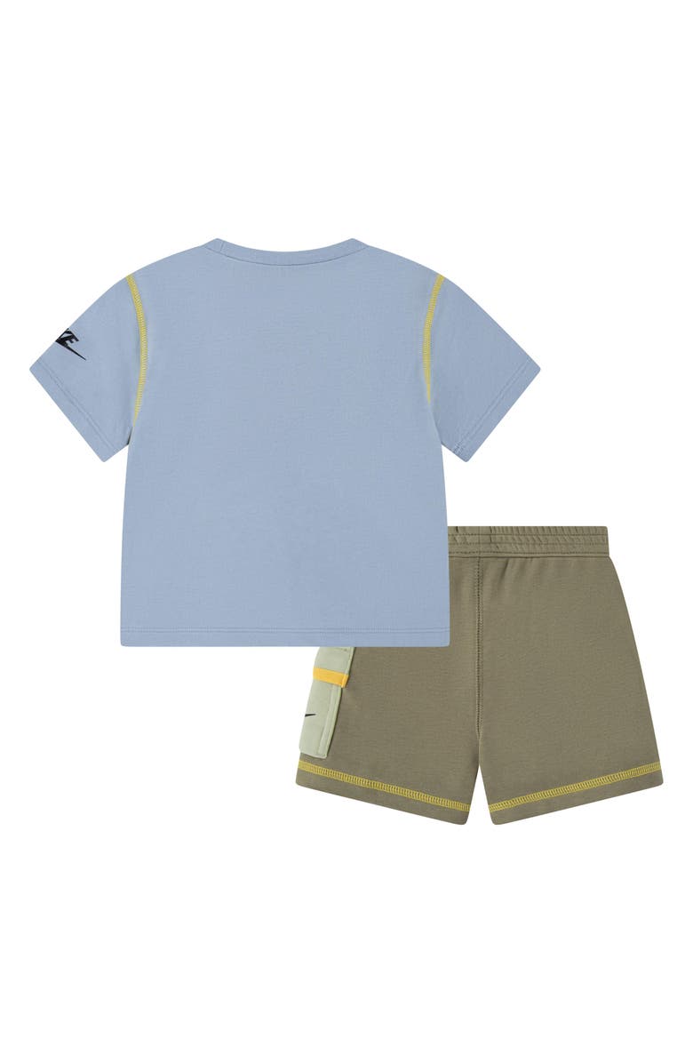Nike Swoosh Graphic T-Shirt & Knit Cargo Shorts Set, Alternate, color,