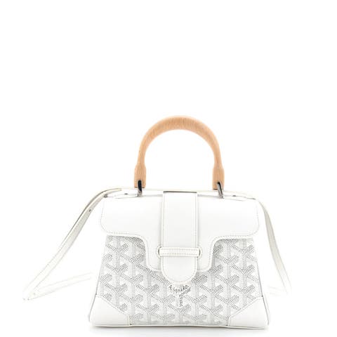 Saigon Top Handle Bag Coated Canvas with Leather Mini