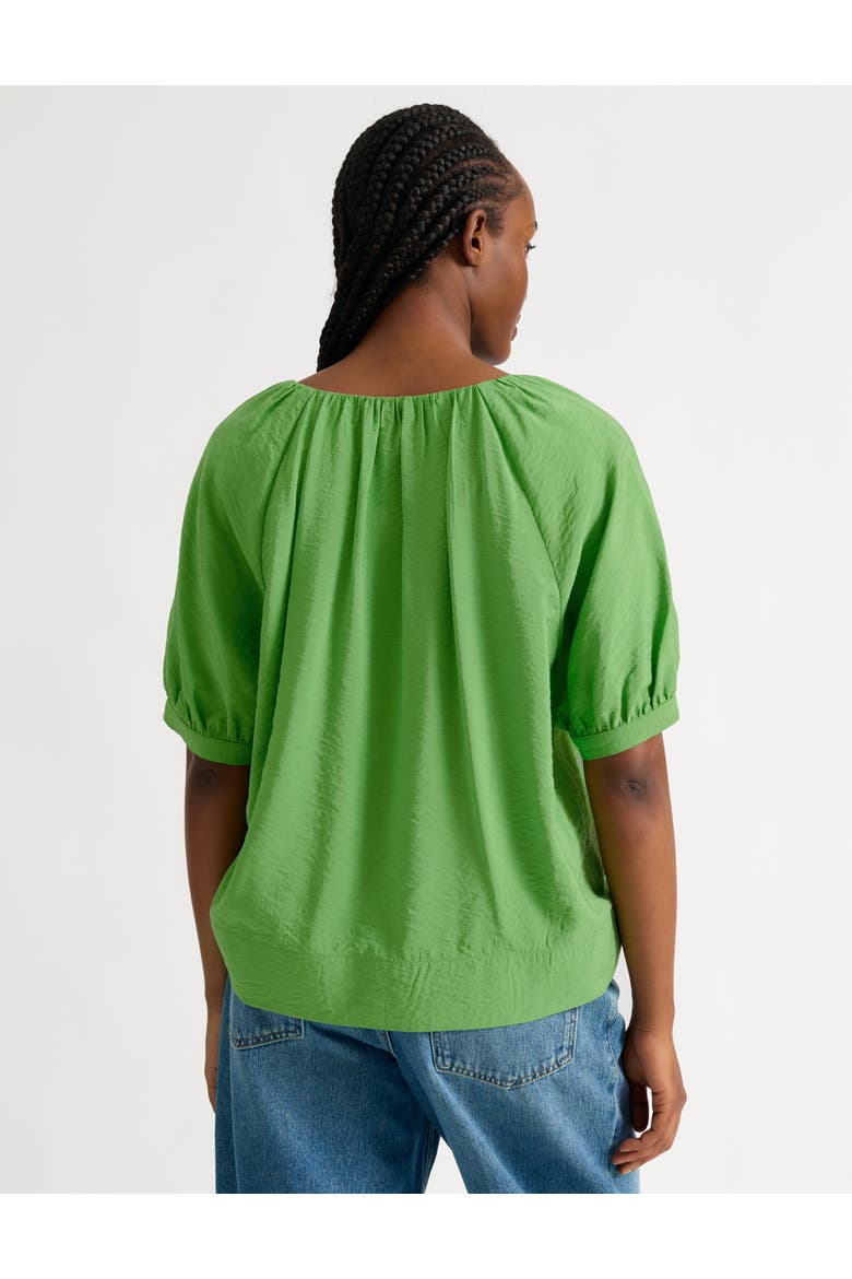Air Flow V-Neck Gathered Top, Alternate, color, Green