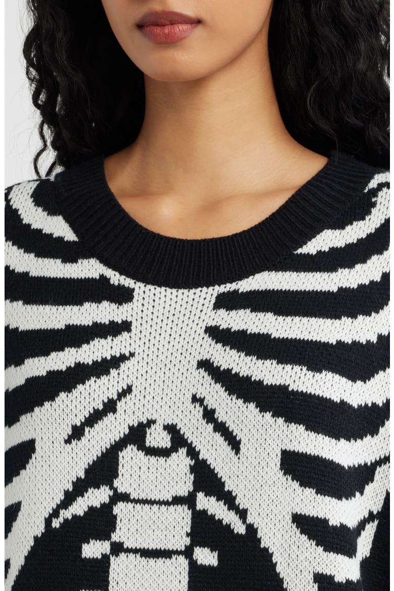 Big Reputation Skeleton Sleeveless Midi Dress, Alternate, color, BLACK SKELETON