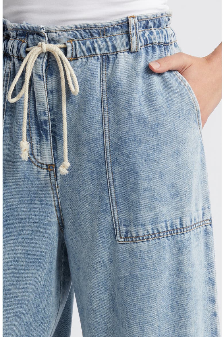 Ryan Wide Leg Drawstring Jeans, Alternate, color, FADED INDIGO