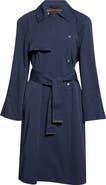 Emporio Armani Metal Tip Sash Trench Coat