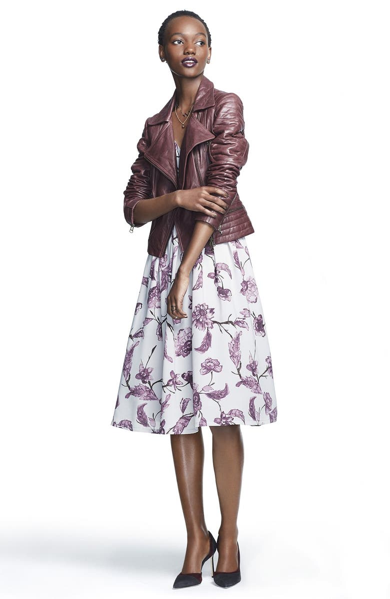 BB Dakota by Steve Madden BB Dakota 'Theresa' Floral Print Woven Midi Dress, Alternate, color, 