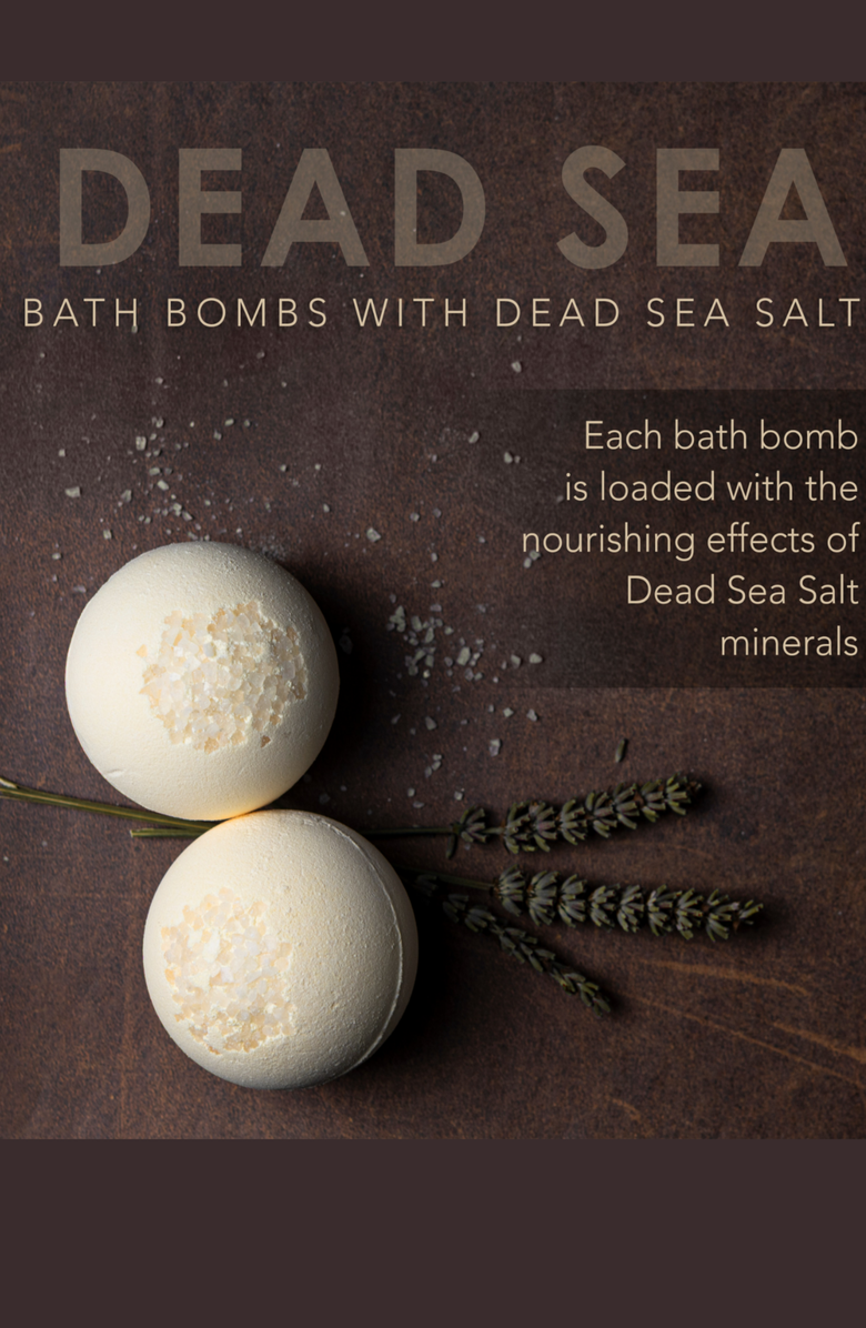 Lovery Dead Sea Bath and Body Gift Set - Luxury Bath Essentials with SheaButter - Home Spa Kit, Alternate, color, Black, Blue, Silver