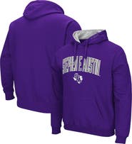 COLOSSEUM Men's Colosseum Purple Stephen F Austin Lumberjacks Arch and Logo Pullover Hoodie