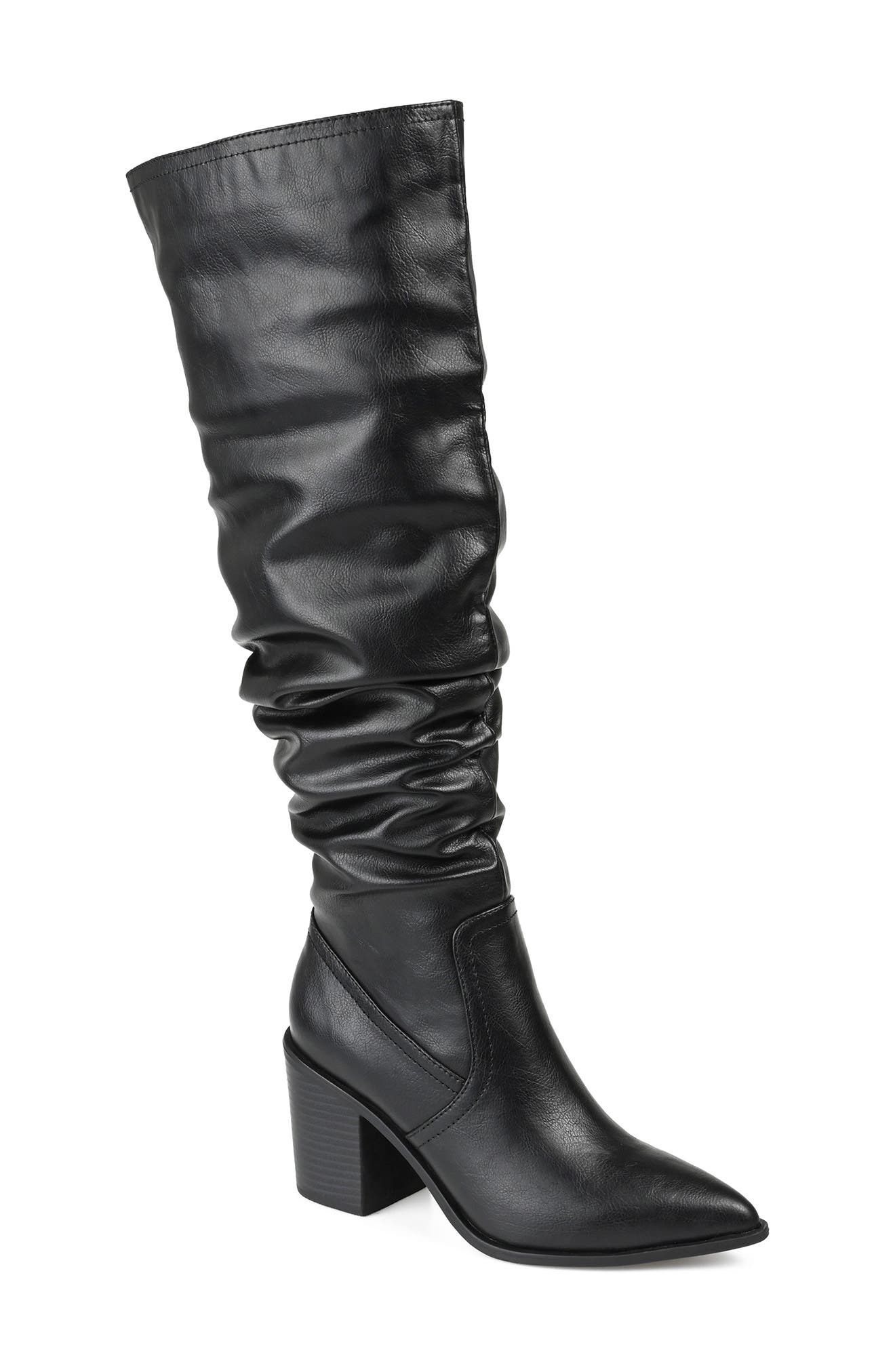 Journee Collection Pia Tall Ruched Shaft Boot - Extra Wide Calf, Main, color, 