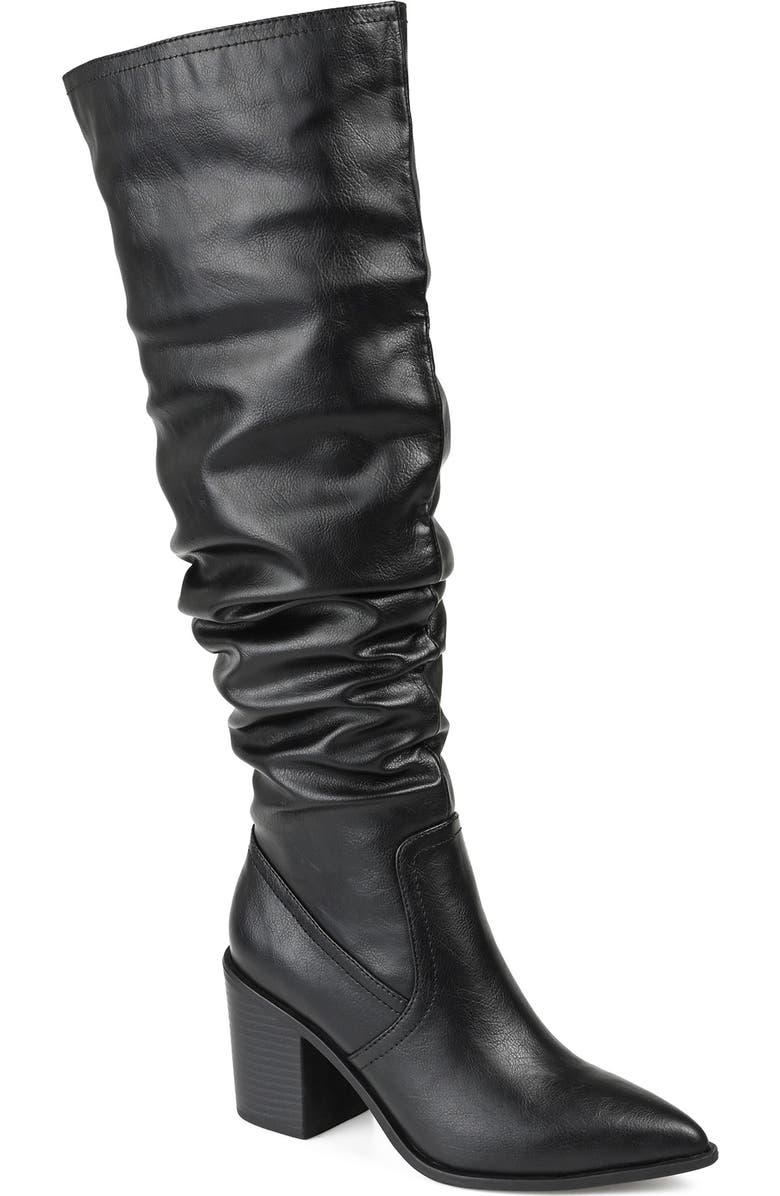 Journee Collection Pia Tall Ruched Shaft Boot - Extra Wide Calf, Main, color,