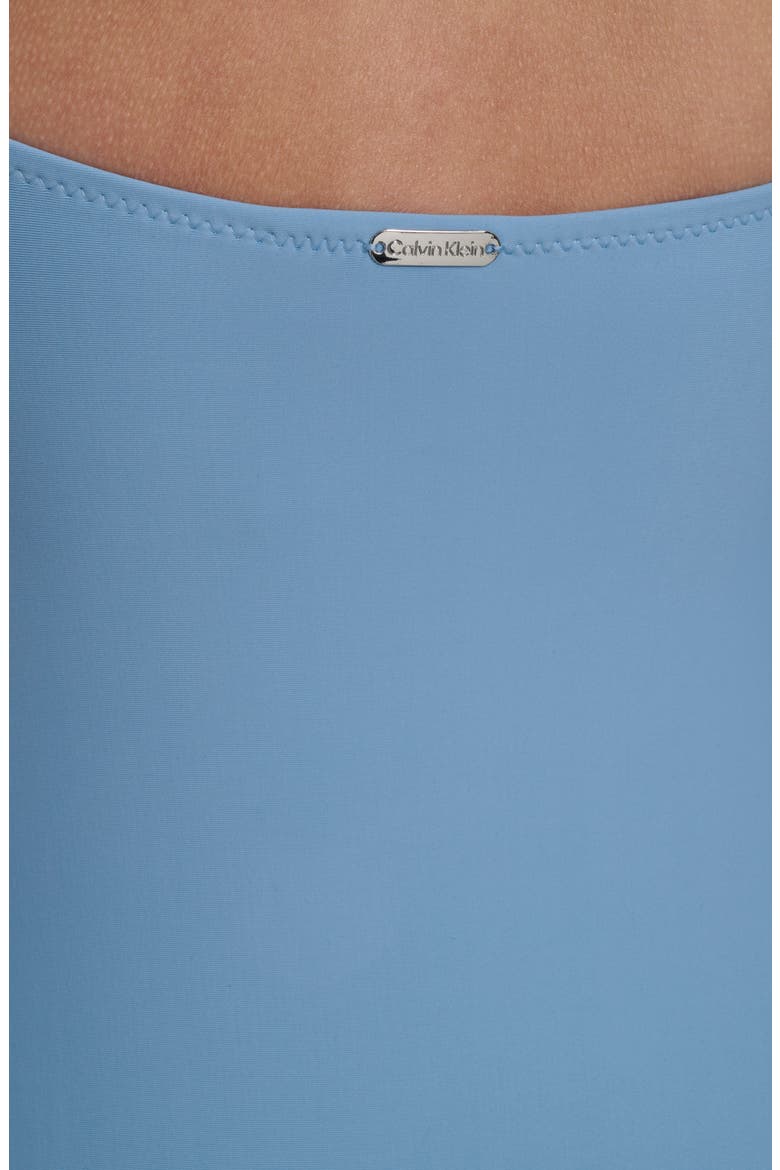 Wrap Front One-Piece Swimsuit, Alternate, color, GULF BLUE