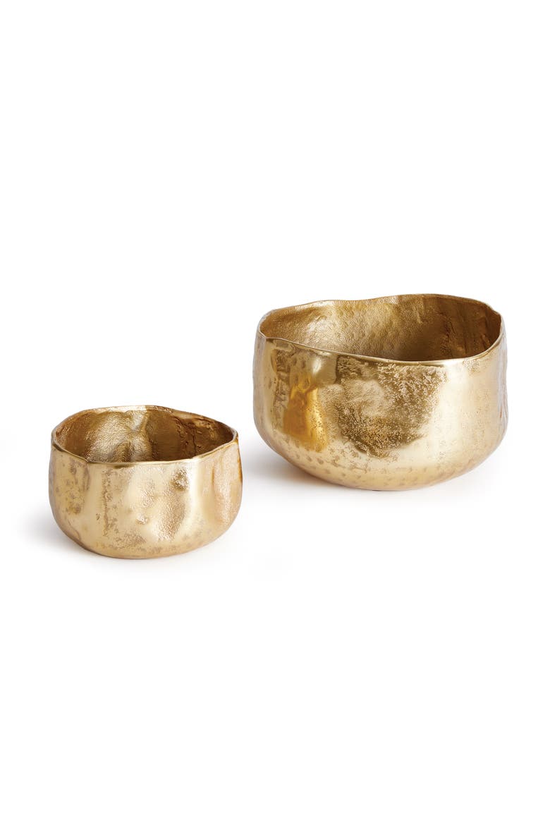 Amelia Cachepots, Set of 2, Main, color, Gold