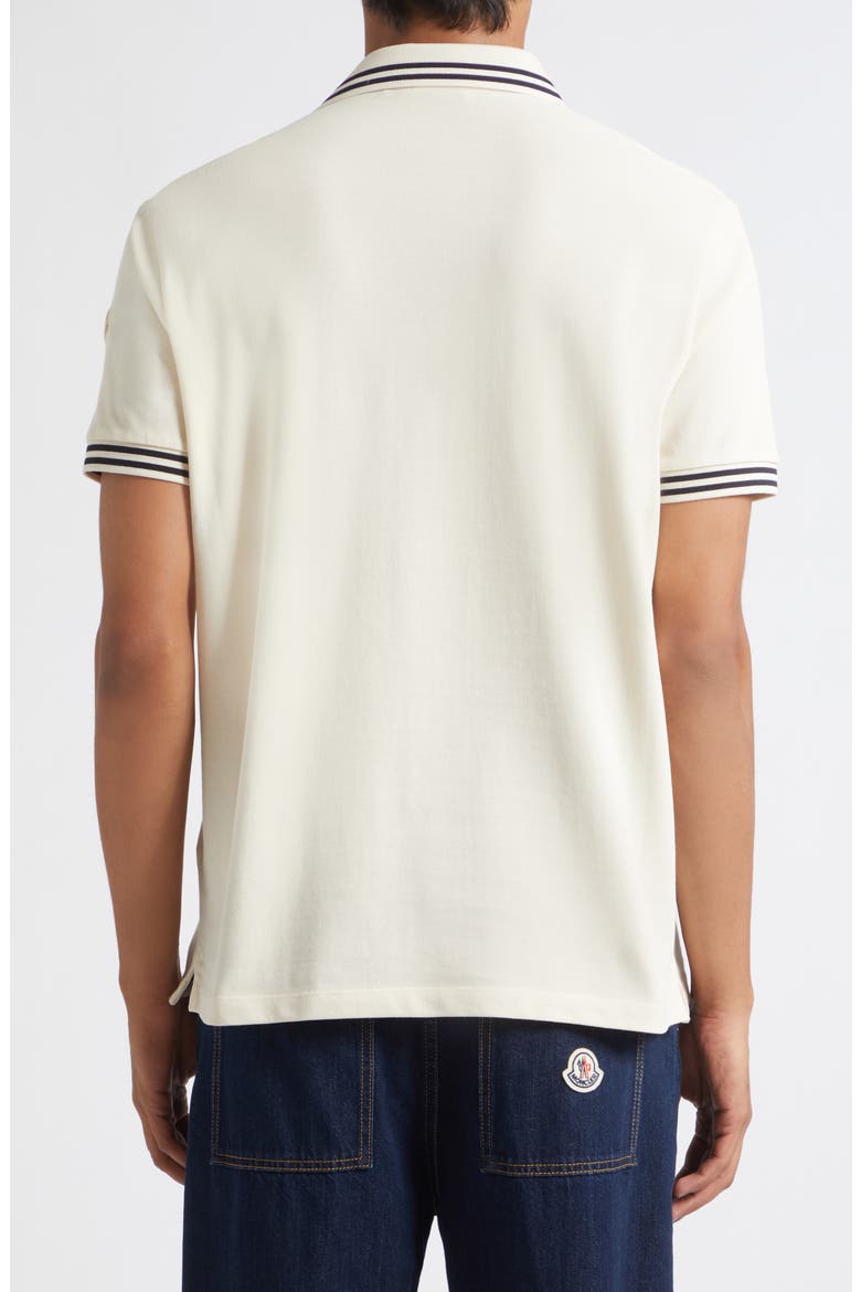 Tipped Cotton Piqué Polo, Alternate, color, IVORY