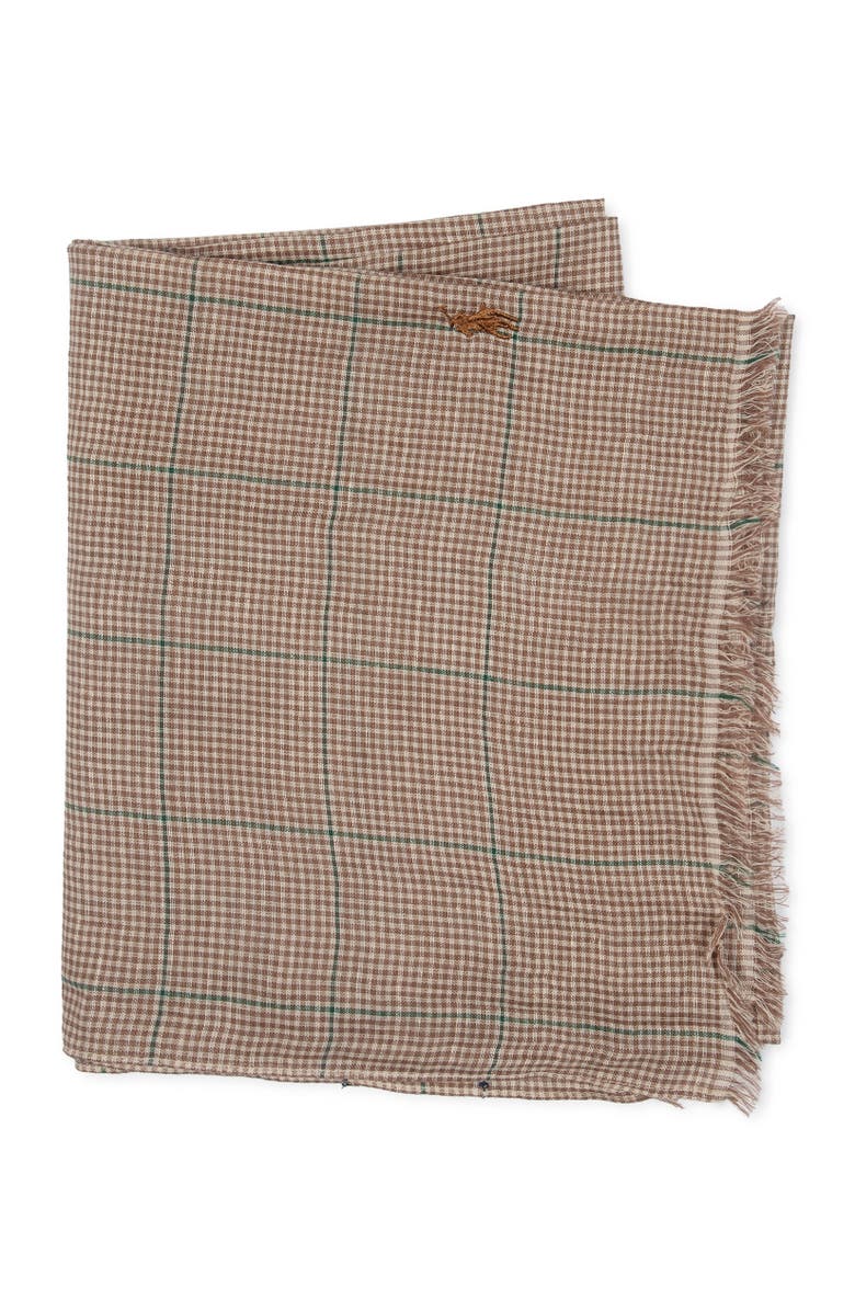 Polo Ralph Lauren Linen Blend Menswear Scarf, Alternate, color, Tan Multi
