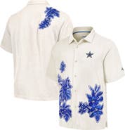 Tommy Bahama Men's Tommy Bahama Cream Dallas Cowboys Hibiscus Camp Button-Up Shirt