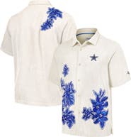 Tommy Bahama Men's Tommy Bahama Cream Dallas Cowboys Hibiscus Camp Button-Up Shirt