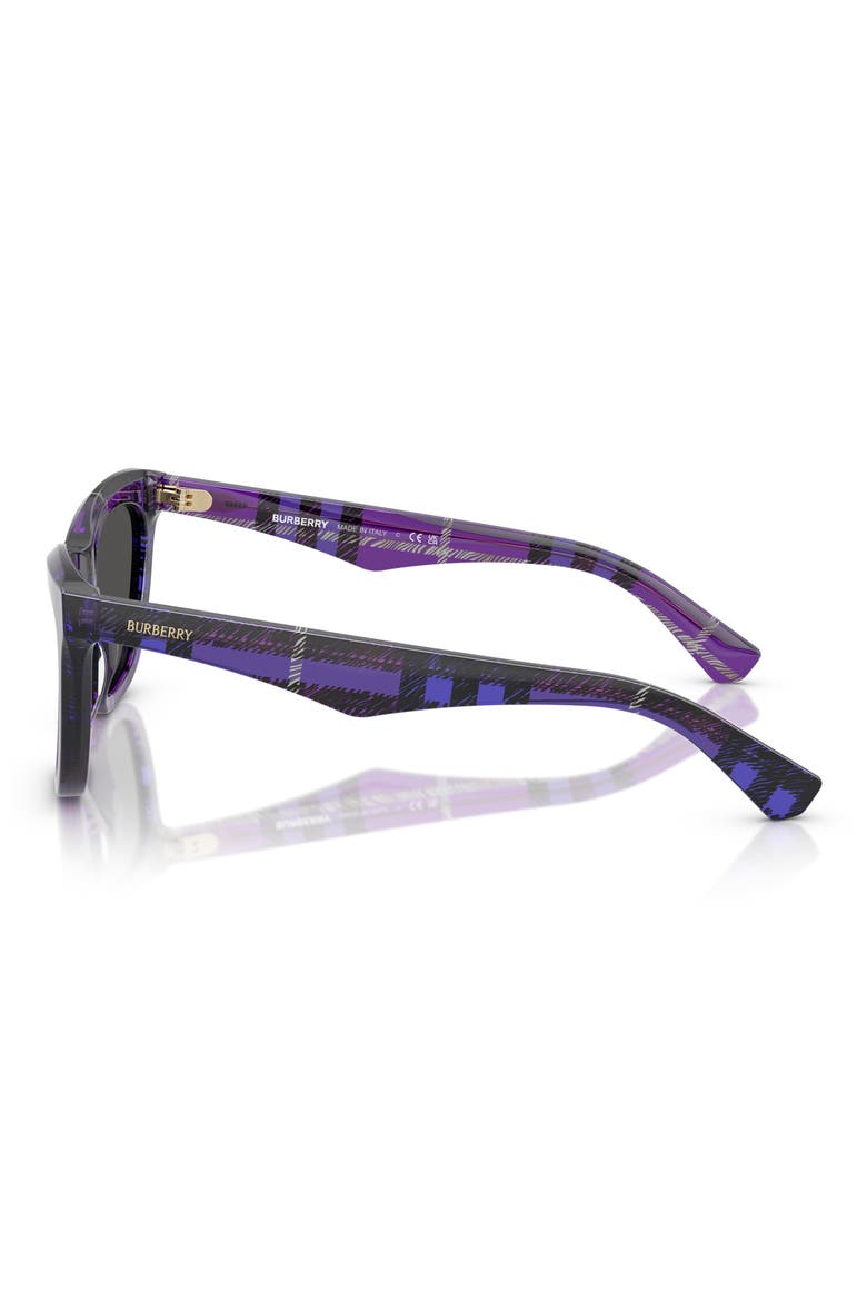 53mm Cat Eye Sunglasses, Alternate, color, PURPLE/ DARK GREY