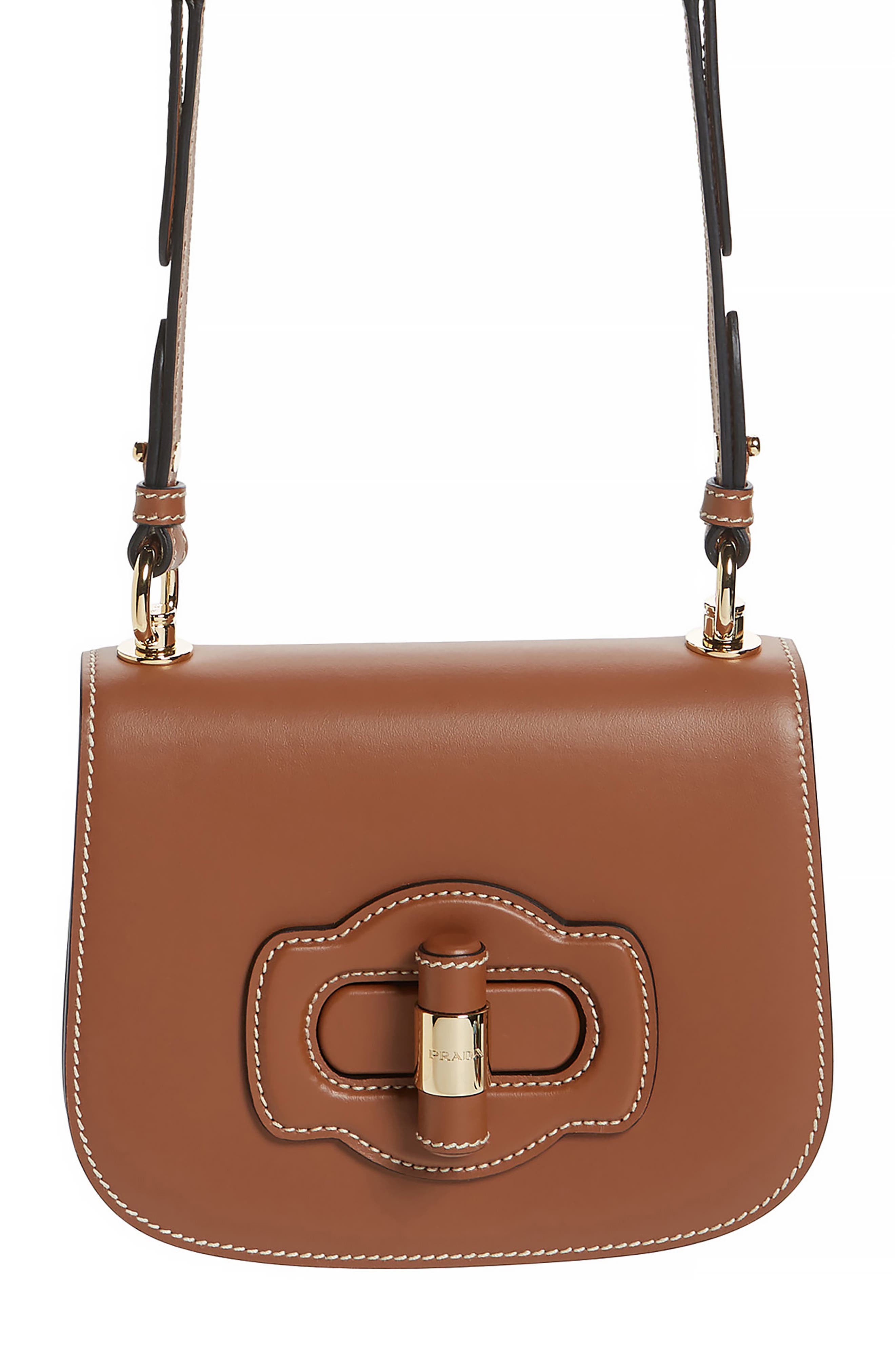 Prada City Calf Front Flap Crossbody Bag, Main, color, 