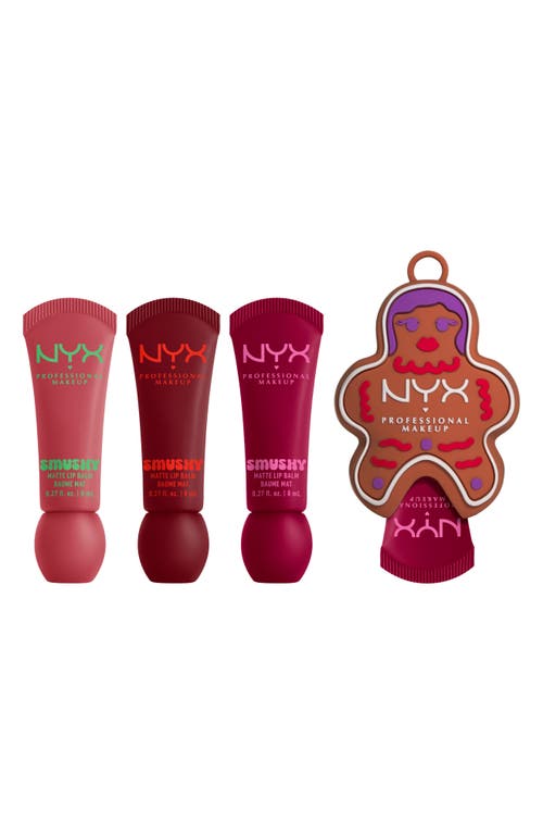 Nyx Professional Makeup Smushy 3-piece Matte Lip Balm Kit In Red
