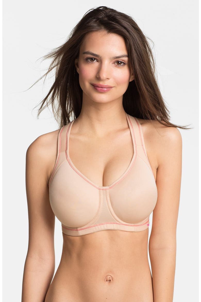 Sonic Underwire Sports Bra, Main, color, NUDE