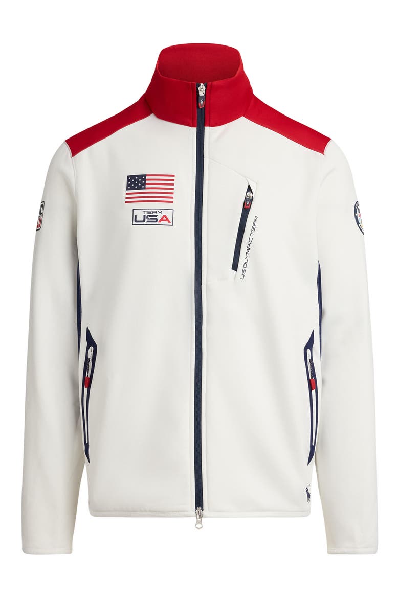 Team USA Track Jacket, Main, color, CERAMIC WHITE MULTI