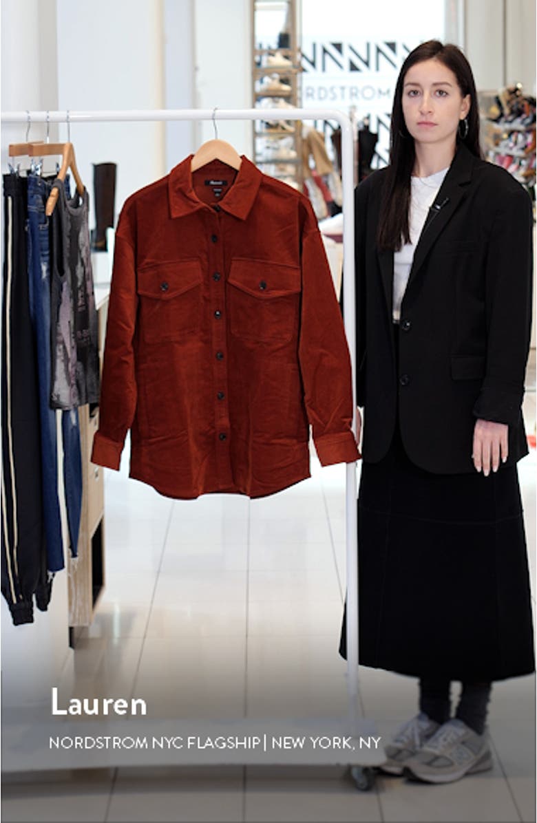 Stretch Twill Oversize Shirt Jacket, sales video thumbnail