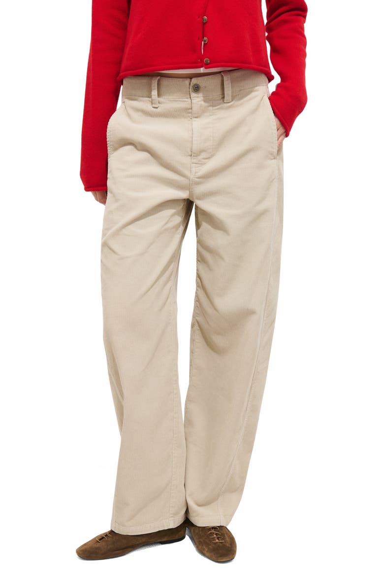 9th Street Fine Wale Corduroy Straight Leg Pants, Main, color, OATMEAL