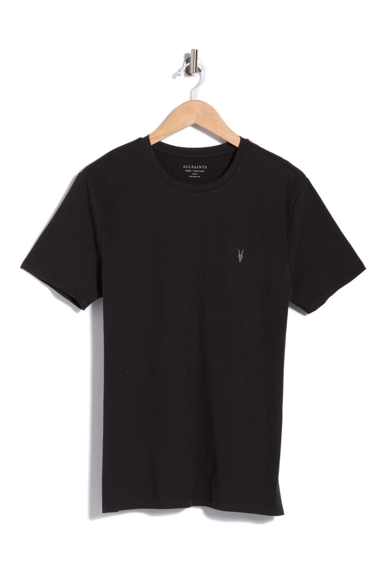 Race Tonic Cotton Crewneck T-Shirt, Main, color, JET BLACK
