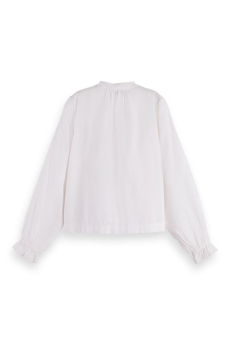 Kids' Ruffle Cotton Blend Top, Alternate, color, EGGNOG