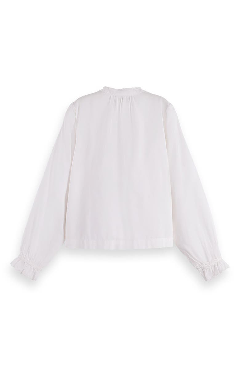 Scotch & Soda Kids' Ruffle Cotton Blend Top, Alternate, color, Eggnog