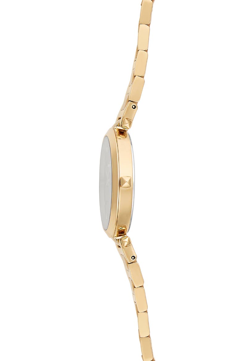 T-Bar Bracelet Strap Watch, 33mm, Alternate, color, GOLD/ BLACK/ GOLD