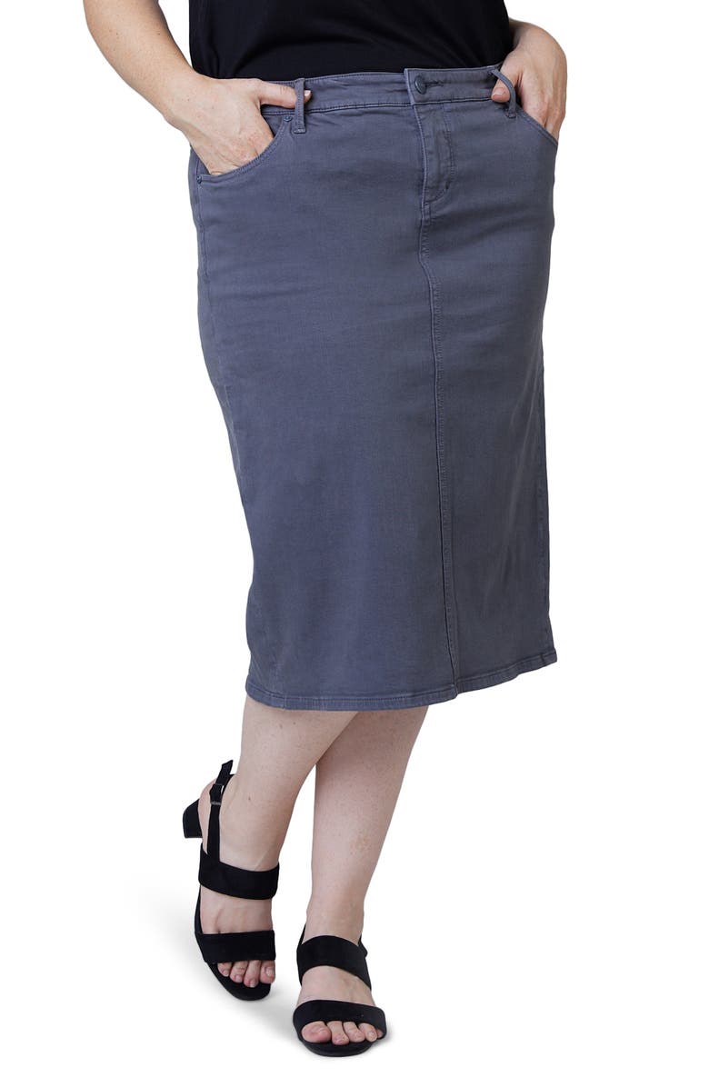 SLINK Jeans Midi Skirt, Main, color, 
