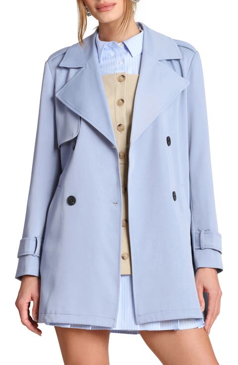 Double Breasted Short Trench Coat