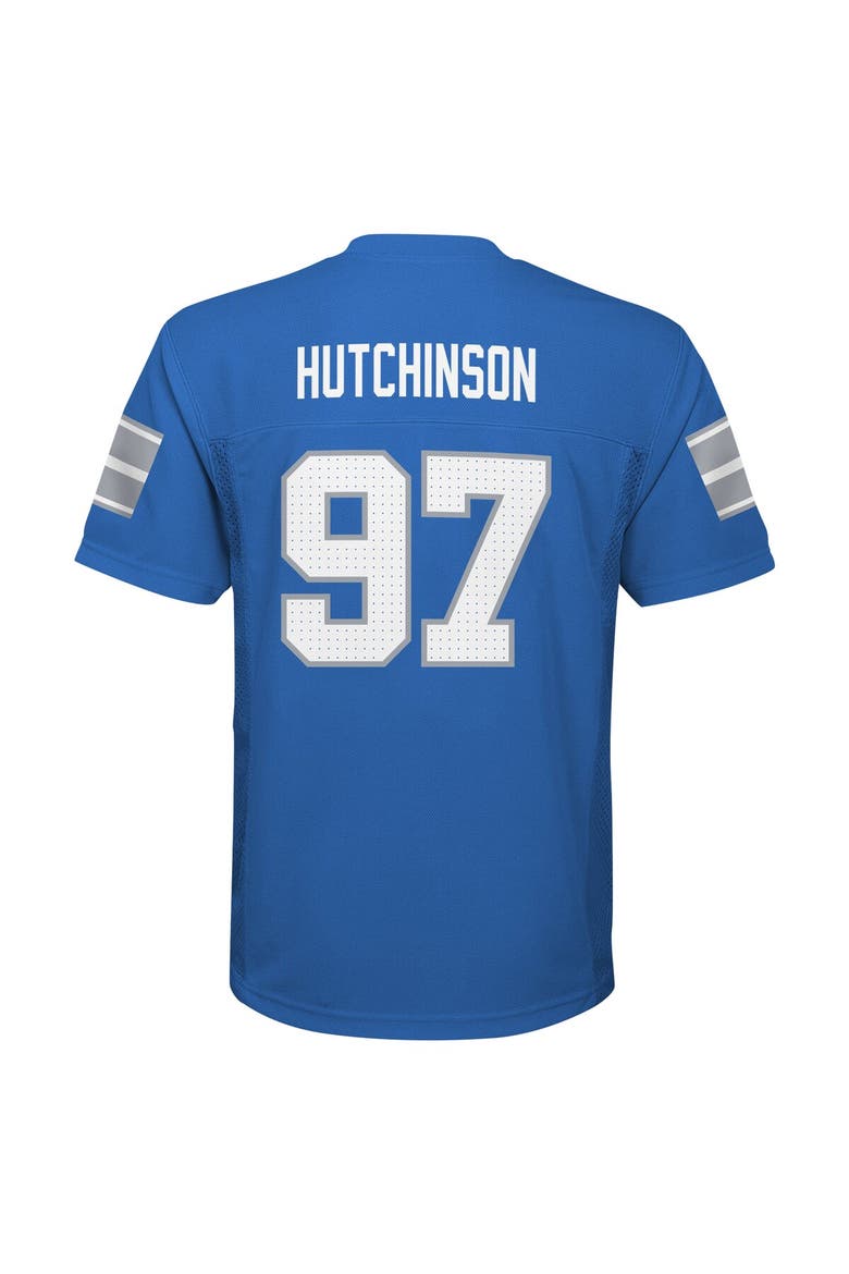 Youth Aidan Hutchinson Blue Detroit Lions Replica Player Jersey, Alternate, color, Blue