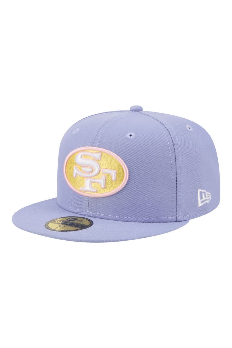 Men's New Era Light Purple San Francisco 49ers Lavender Bloom 59FIFTY Fitted Hat, Alternate, color, Light Purple